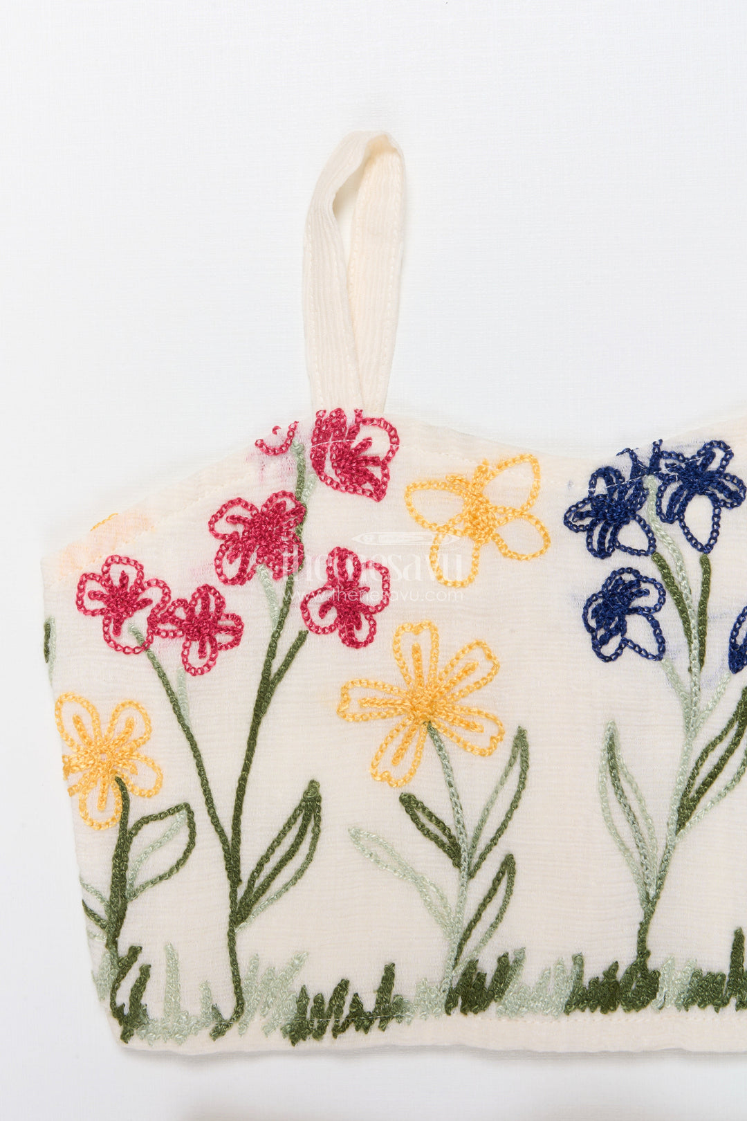 The Nesavu Girls Co-Ord Sets Girls Embroidered Co-Ord Set for Festivals and Family Gatherings Nesavu Nesavu girls co-ord set floral embroidery harem pants festivals cultural events