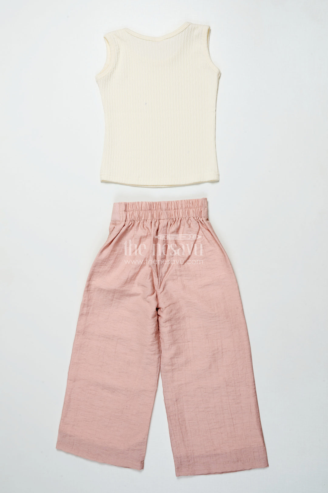 The Nesavu Girls Co-Ord Sets Girls Embroidered Co-Ord Set for Festive and Family Occasions Nesavu Nesavu girls embroidered co-ord set rayon cotton school events festive functions