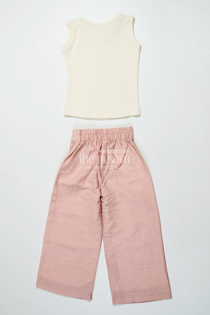 The Nesavu Girls Co-Ord Sets Girls Embroidered Co-Ord Set for Festive and Family Occasions Nesavu Nesavu girls embroidered co-ord set rayon cotton school events festive functions