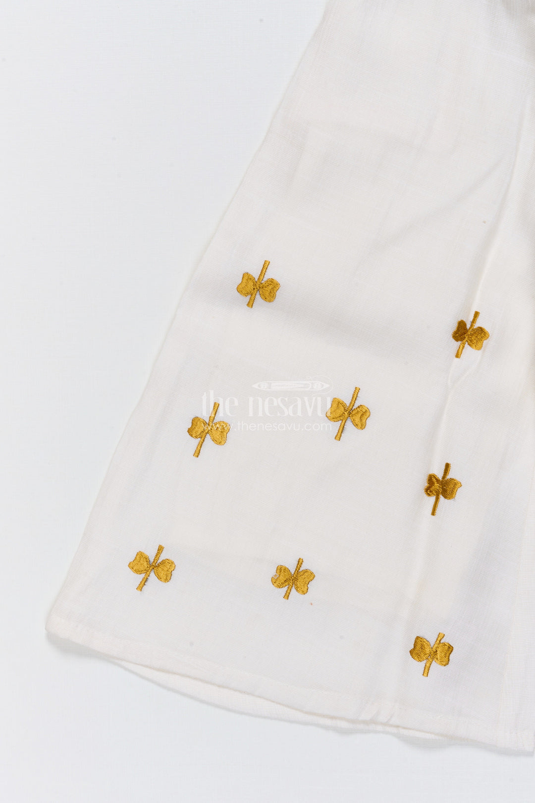 The Nesavu Girls Co-Ord Sets Girls Embroidered Co-Ord Set with Tassel Detail for Festive Wear and Ethnic Day Nesavu Nesavu embroidered co-ord set girls tassel detail festive wear school family functions