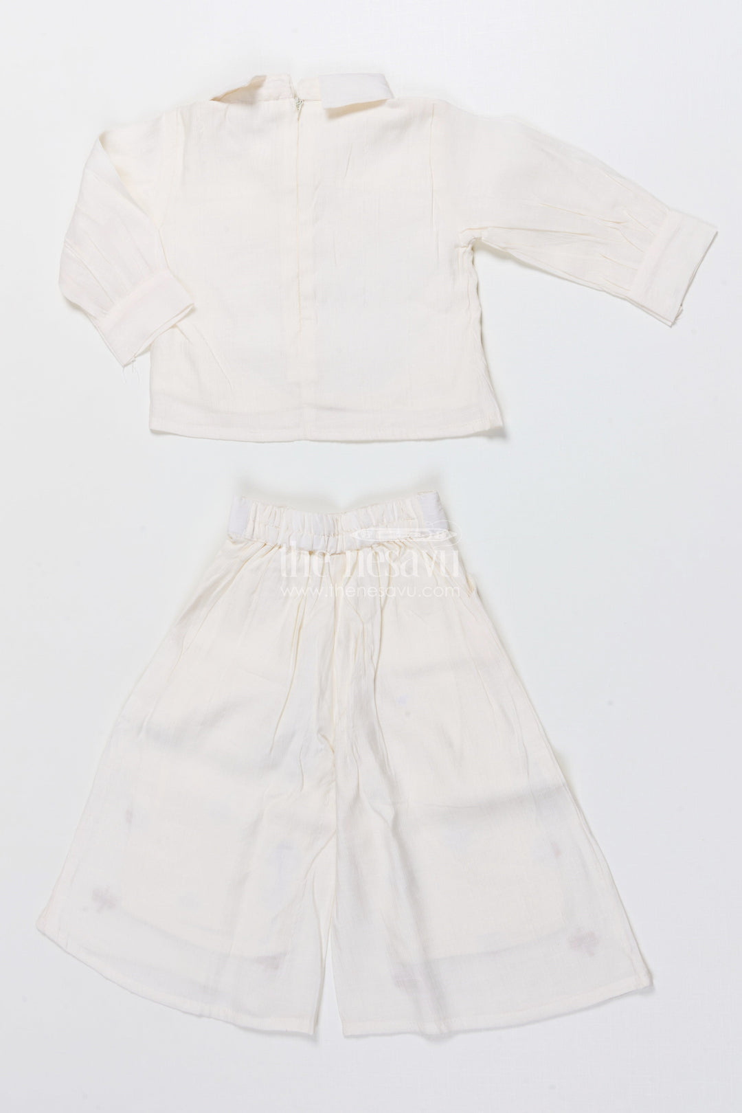 The Nesavu Girls Co-Ord Sets Girls Embroidered Co-Ord Set with Tassel Detail for Festive Wear and Ethnic Day Nesavu Nesavu embroidered co-ord set girls tassel detail festive wear school family functions