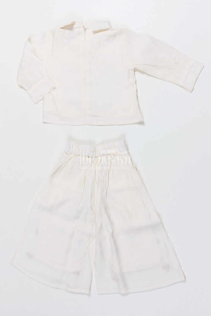 The Nesavu Girls Co-Ord Sets Girls Embroidered Co-Ord Set with Tassel Detail for Festive Wear and Ethnic Day Nesavu Nesavu embroidered co-ord set girls tassel detail festive wear school family functions