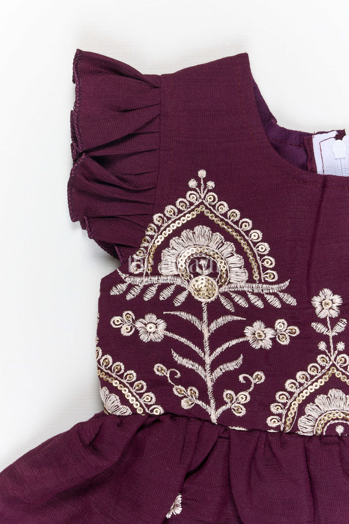 The Nesavu Girls Cotton Frock Girls Embroidered Cotton Frock for Birthdays and Festive Gatherings Nesavu Nesavu girls cotton embroidered frock for birthday parties festive gatherings and special events