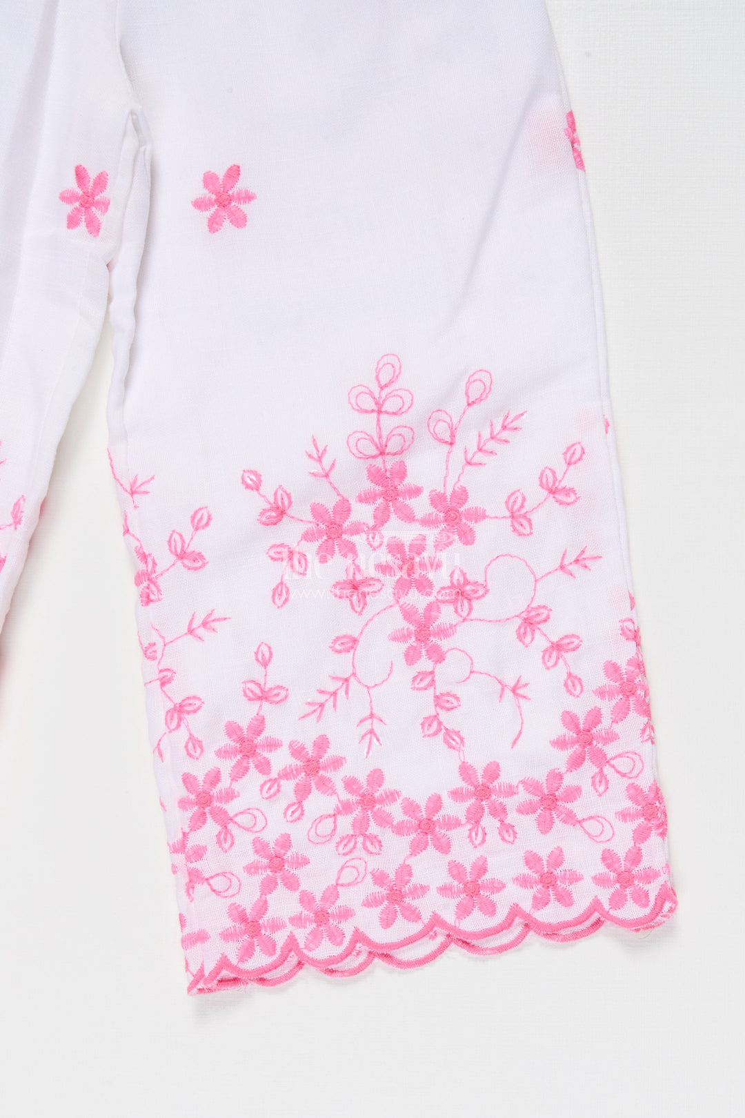 The Nesavu Girls Casual Set Girls Embroidered Cotton Set for School Ethnic Days and Cultural Outings Nesavu Nesavu girls embroidered cotton kurta set ethnic school day cultural family occasions