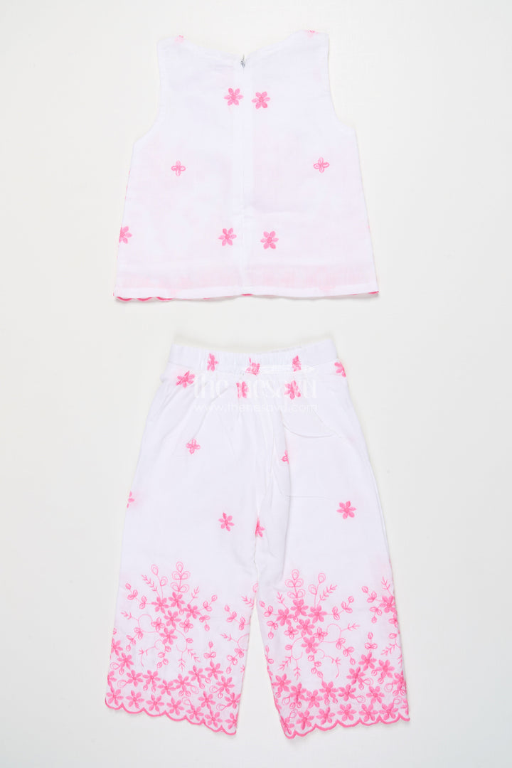 The Nesavu Girls Casual Set Girls Embroidered Cotton Set for School Ethnic Days and Cultural Outings Nesavu Nesavu girls embroidered cotton kurta set ethnic school day cultural family occasions