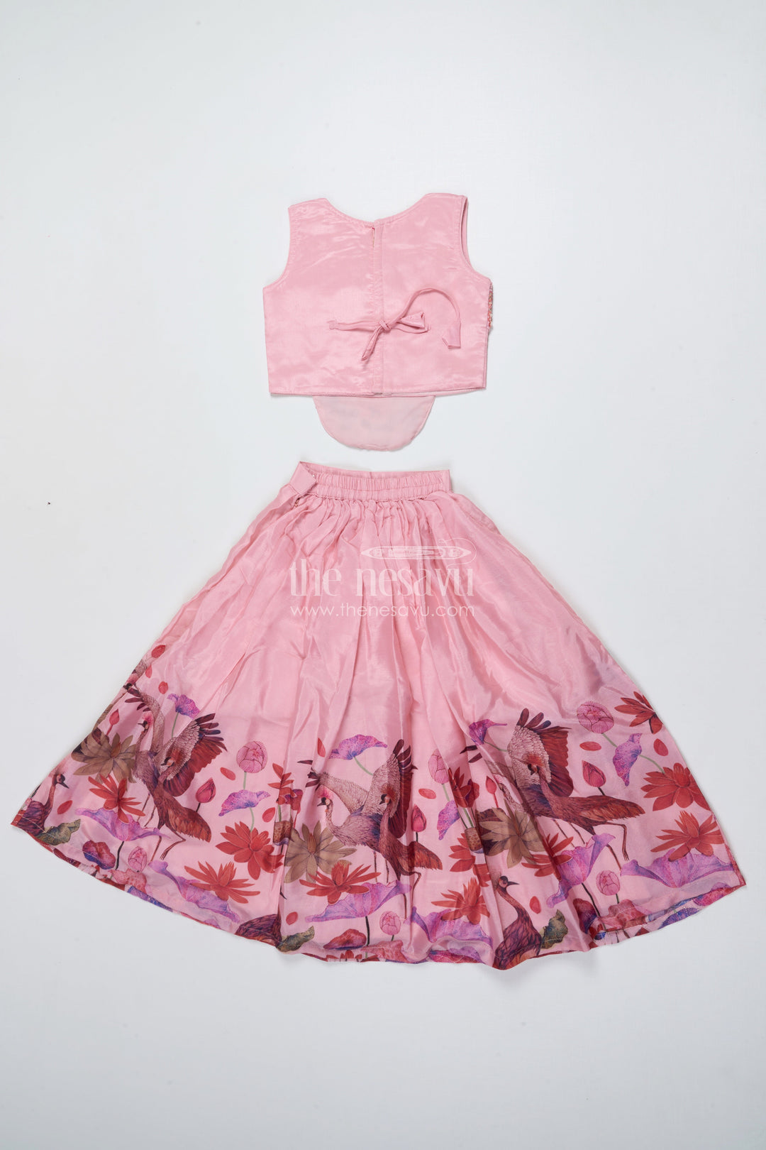 The Nesavu Girls Lehenga Choli Girls Embroidered Lehenga Choli for Weddings and Festive Functions Nesavu Nesavu girls embroidered lehenga choli georgette weddings festive celebrations