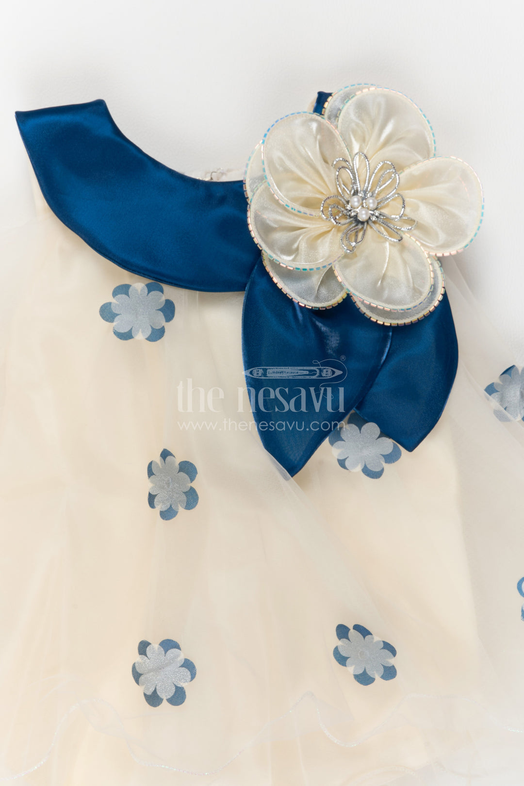 The Nesavu Girls Fancy Party Frock Girls Embroidered Net Frock for Family Portraits and Special Occasions Nesavu Nesavu Girls Embroidered Net Frock For Family Portraits Receptions Birthdays And Special Celebrations