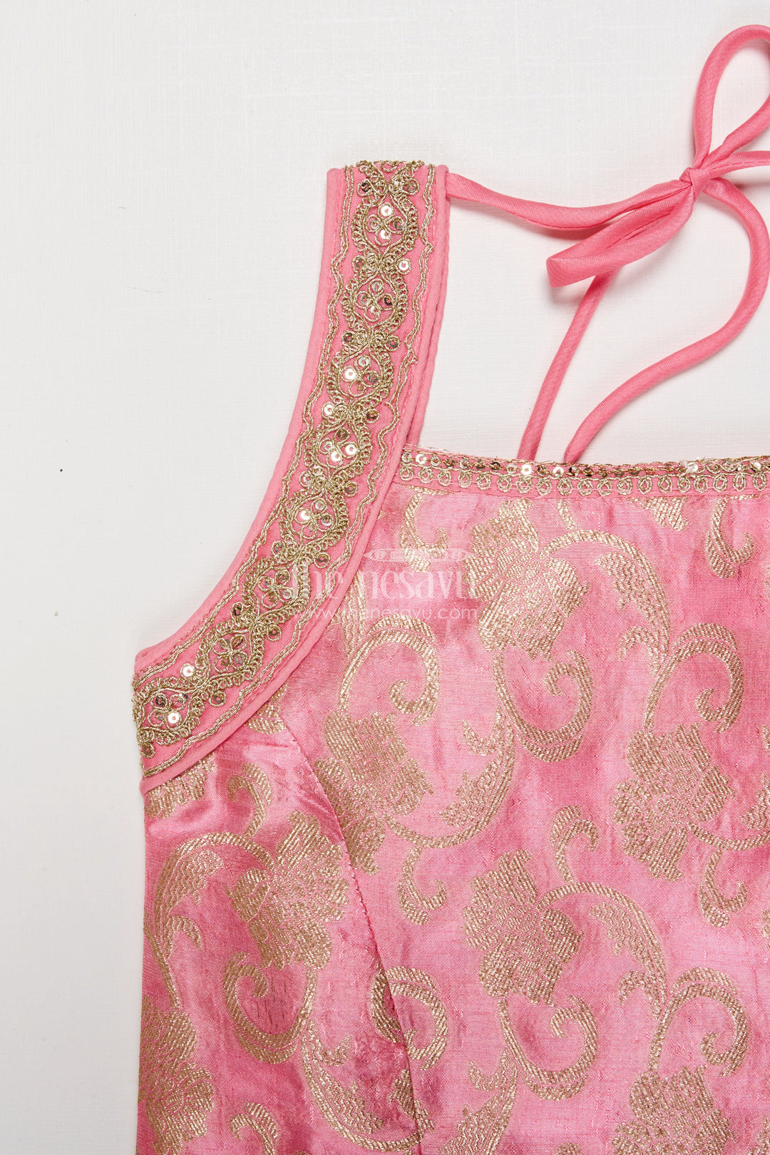 The Nesavu Girls Sharara / Plazo Set Girls Embroidered Plazo Set for Festive Celebrations and School Events Nesavu Nesavu girls plazo set embroidered yoke georgette Navratri festive events