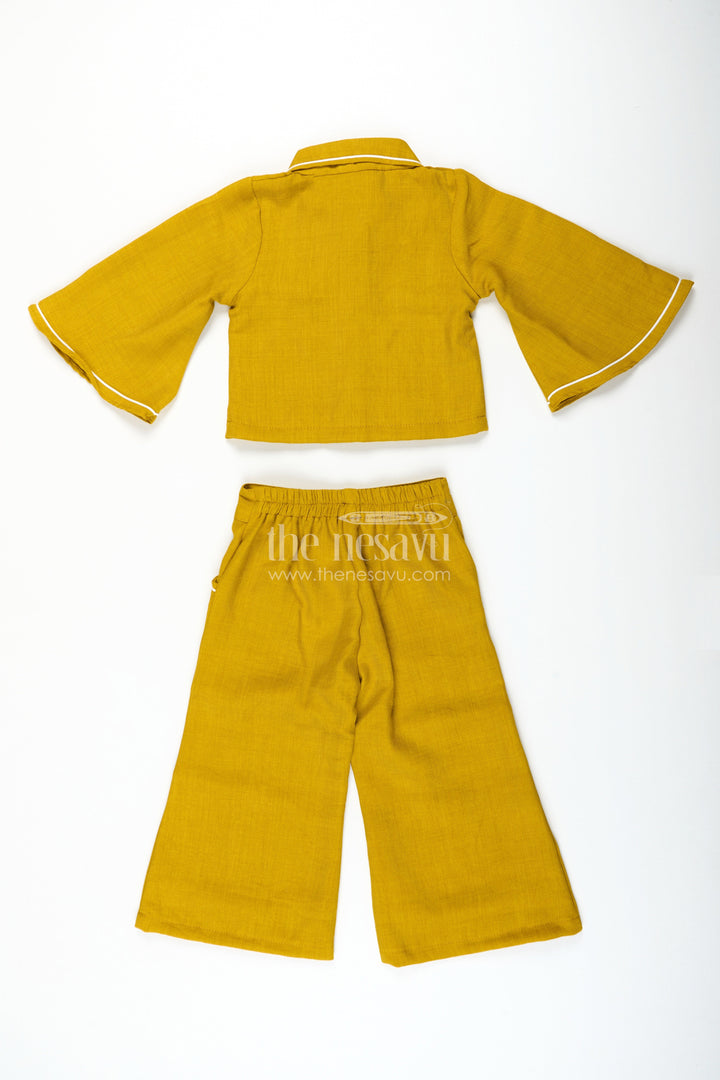 The Nesavu Girls Co-Ord Sets Girls Embroidered Plazo Set for Festive School Events and Family Functions Nesavu Nesavu girls embroidered cotton plazo set  ideal ethnic school programs traditional celebrations