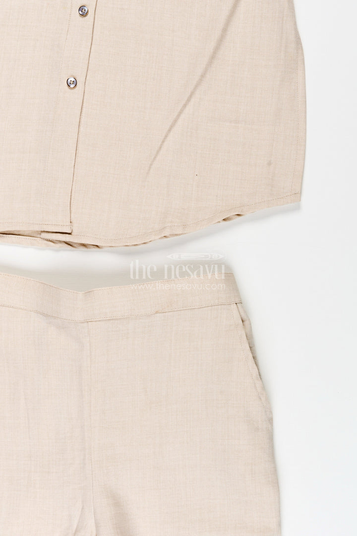 The Nesavu Girls Co-Ord Sets Girls Embroidered Plazzo Set for Family Gatherings and School Ethnic Days Nesavu Nesavu girls embroidered plazzo set viscose blend  ideal ethnic day casual functions