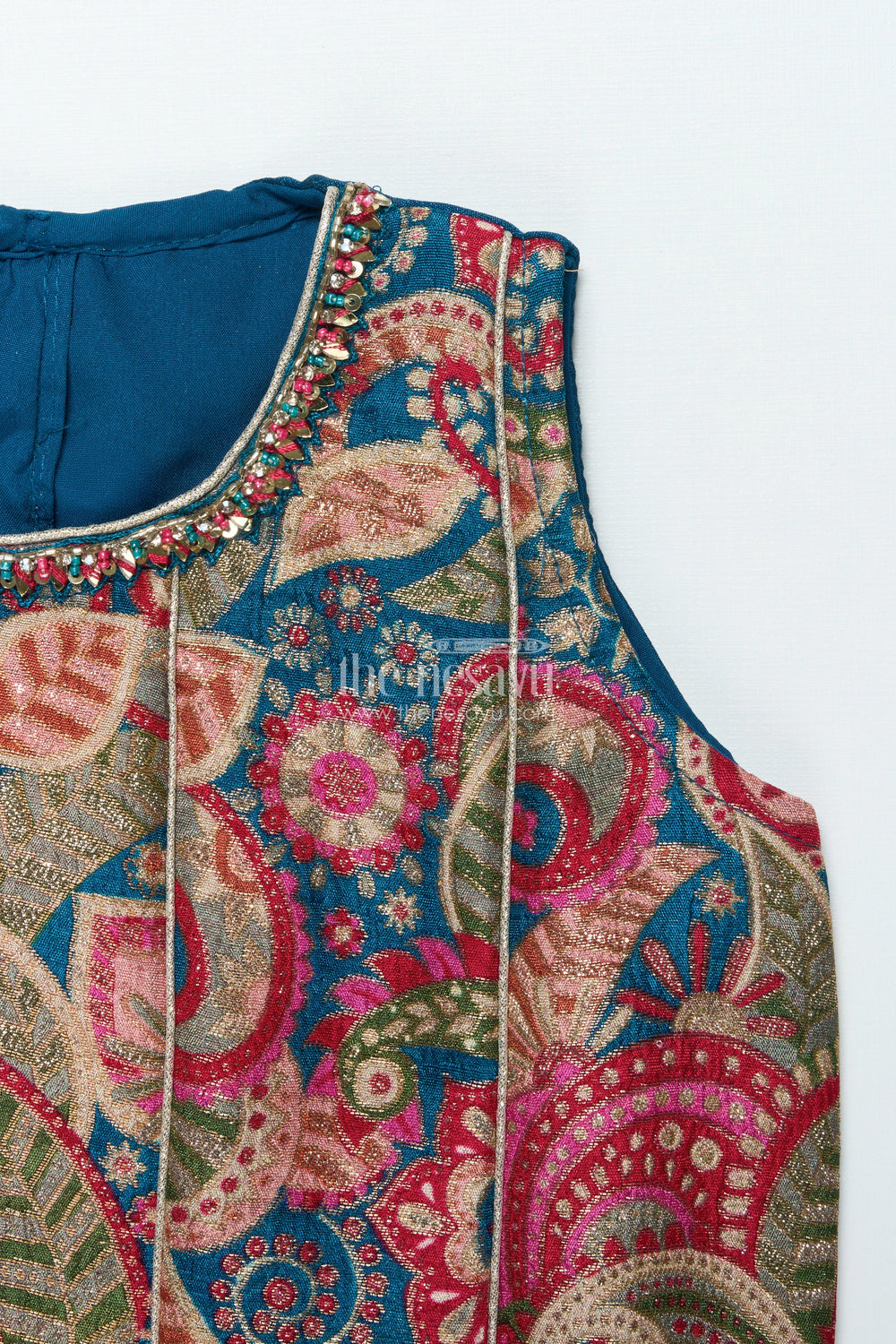 The Nesavu Girls Sharara / Plazo Set Girls Embroidered Sharara Set for School Ethnic Day and Traditional Events Nesavu Nesavu girls georgette sharara set embroidery school ethnic day festive dressing