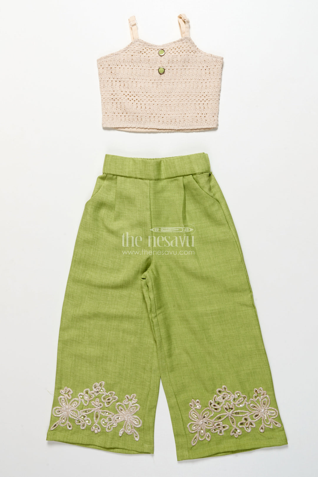 The Nesavu Girls Casual Set Girls Ethnic Blazer Set for Festive Outings and School Celebrations Nesavu Nesavu girls blazer set ethnic school days festive family gatherings