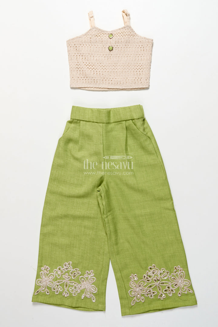 The Nesavu Girls Casual Set Girls Ethnic Blazer Set for Festive Outings and School Celebrations Nesavu Nesavu girls blazer set ethnic school days festive family gatherings