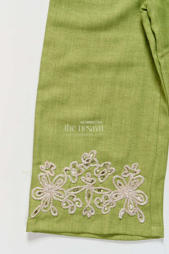 The Nesavu Girls Casual Set Girls Ethnic Blazer Set for Festive Outings and School Celebrations Nesavu Nesavu girls blazer set ethnic school days festive family gatherings