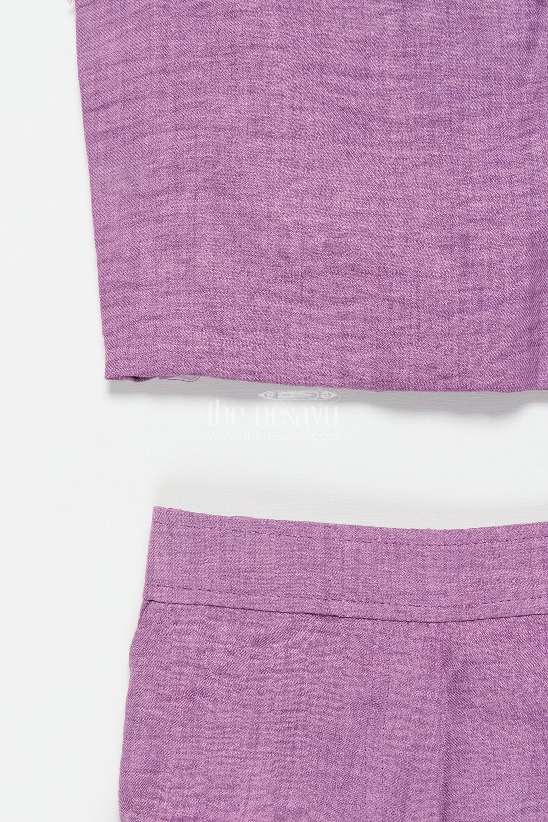 The Nesavu Girls Co-Ord Sets Girls Ethnic Co-Ord Set with Embroidered Jacket for Celebrations and School Events Nesavu Nesavu girls rayon co-ord set thread embroidery school ethnic day festive gatherings