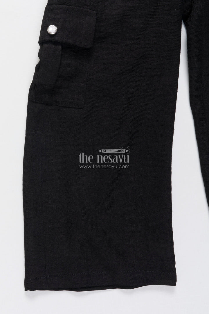 The Nesavu Girls Co-Ord Sets Girls Ethnic Co-Ord Set with Floral Embroidery Perfect for Modern Festive Looks Nesavu Nesavu girls ethnic co-ord set jacket floral embroidery ideal festive modern occasions