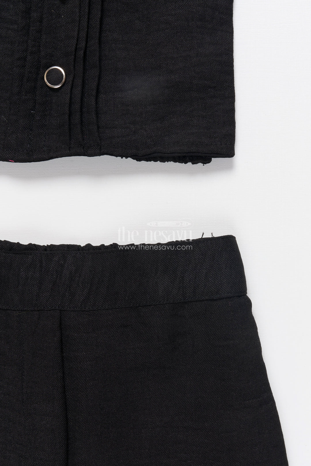 The Nesavu Girls Co-Ord Sets Girls Ethnic Co-Ord Set with Floral Embroidery Perfect for Modern Festive Looks Nesavu Nesavu girls ethnic co-ord set jacket floral embroidery ideal festive modern occasions