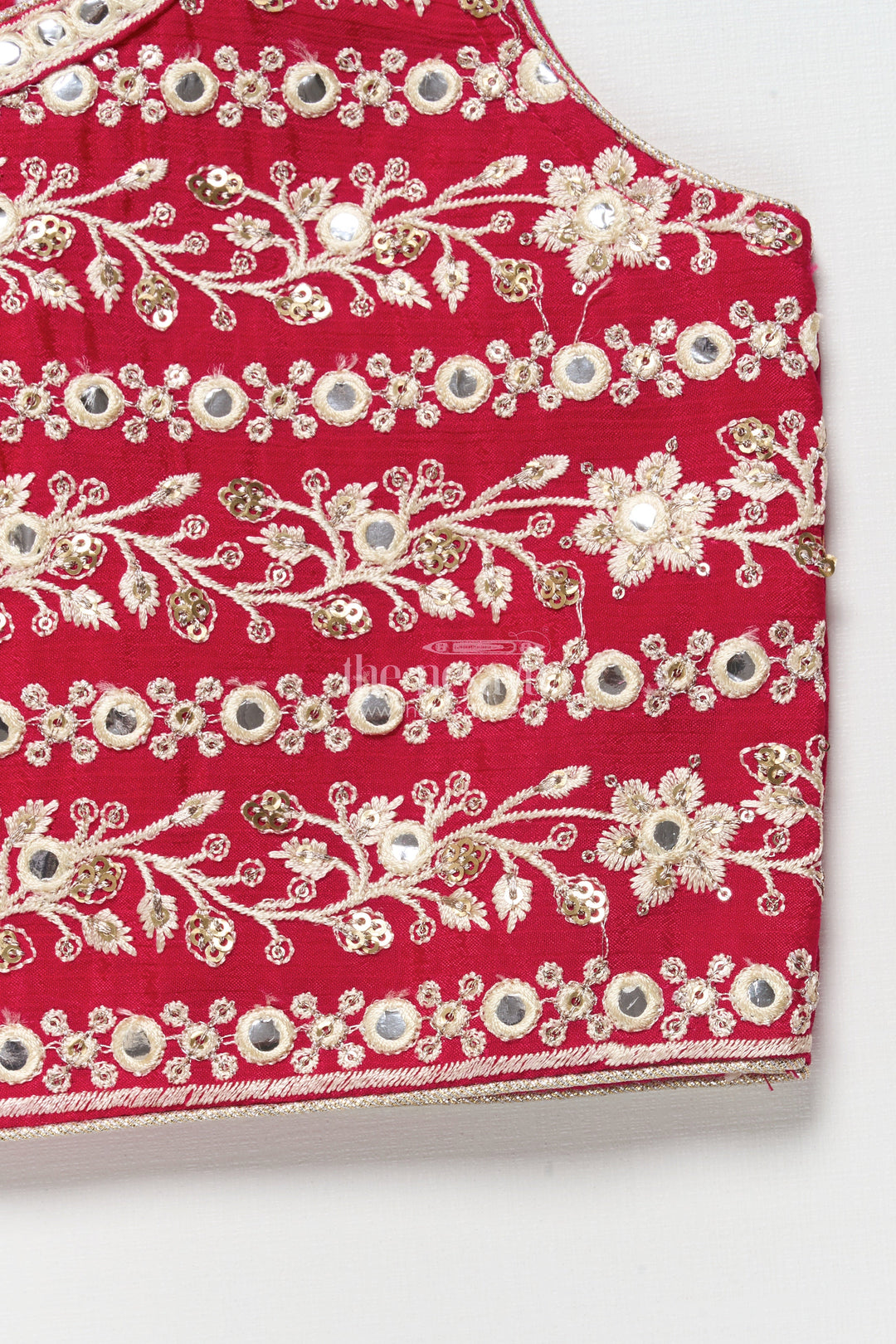 The Nesavu Girls Ethnic Lehenga Girls Ethnic Lehenga Set with Designer Silk Blouse and Embroidery Nesavu Nesavu ethnic lehenga choli set girls embroidered silk blouse  perfect weddings festivals