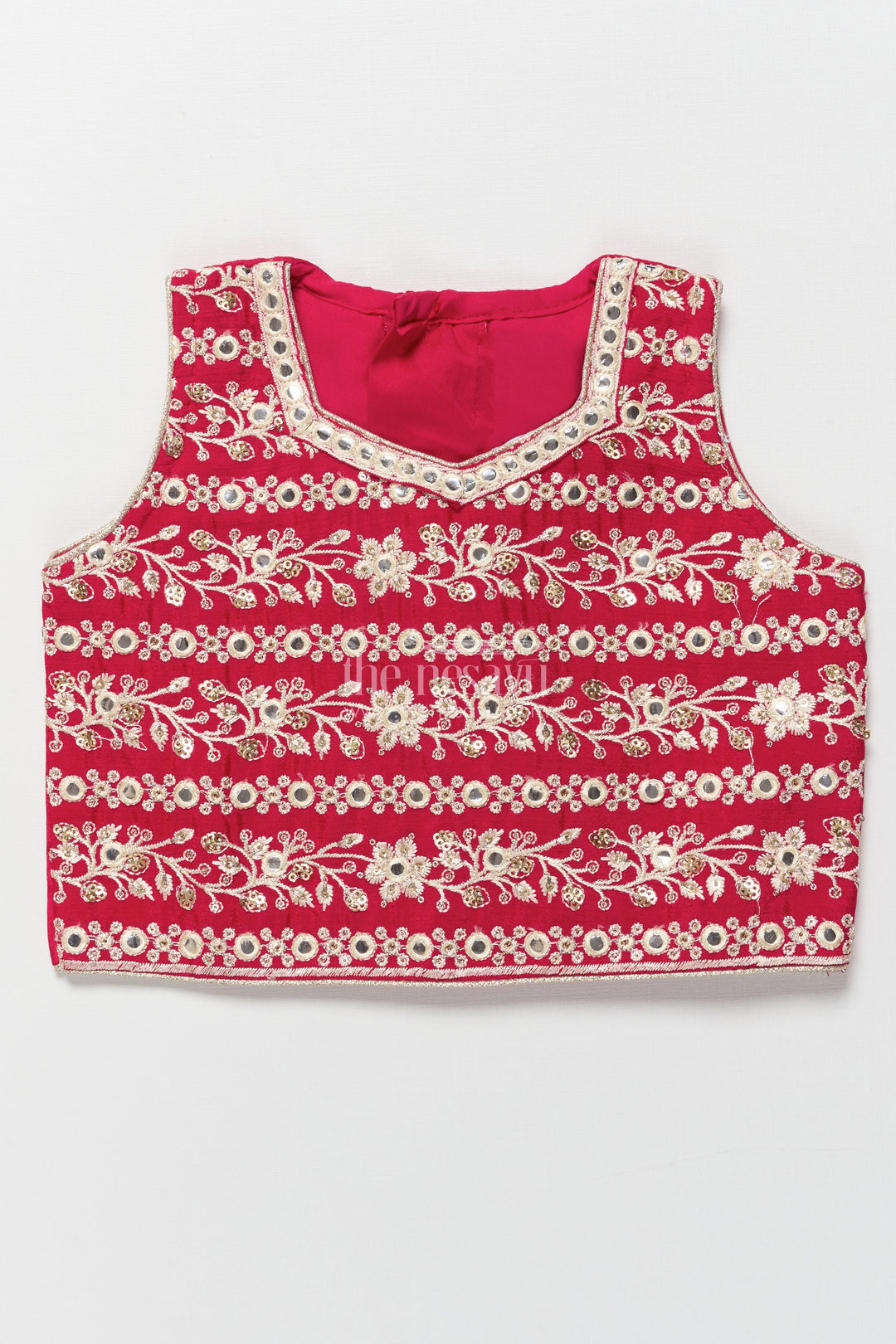 The Nesavu Girls Ethnic Lehenga Girls Ethnic Lehenga Set with Designer Silk Blouse and Embroidery Nesavu Nesavu ethnic lehenga choli set girls embroidered silk blouse  perfect weddings festivals