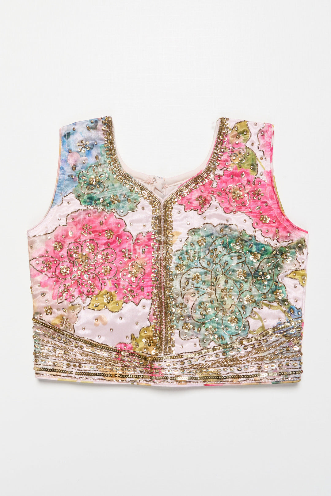 The Nesavu Girls Ethnic Lehenga Girls Ethnic Lehenga with Embroidered Blouse for Weddings and Festive Occasions Nesavu Nesavu girls embroidered ethnic lehenga digital print weddings festive occasions