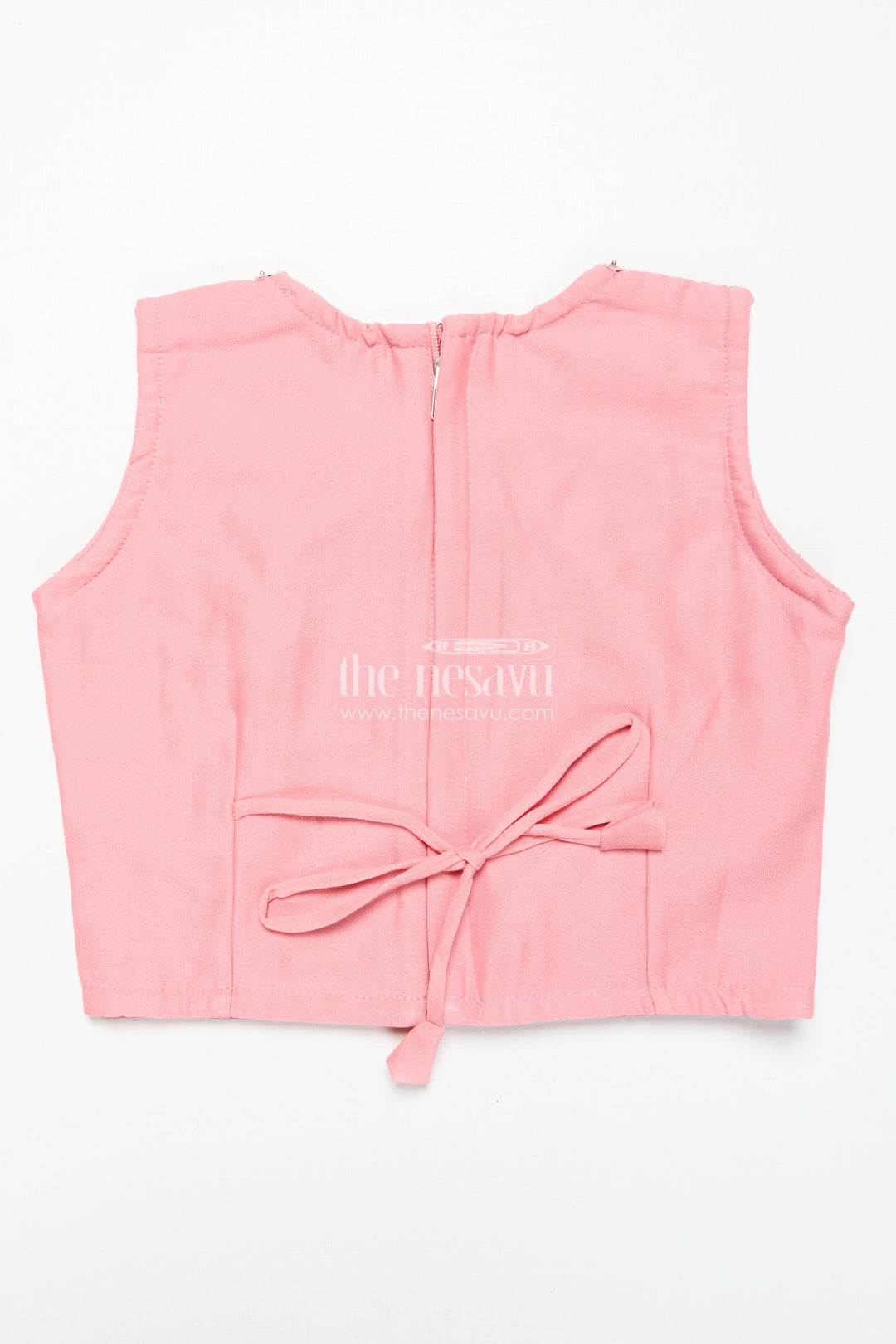 The Nesavu Girls Ethnic Lehenga Girls Ethnic Lehenga with Long Shrug for Festive and Wedding Occasions Nesavu Nesavu girls georgette lehenga set thread embroidery full-length shrug festive wear