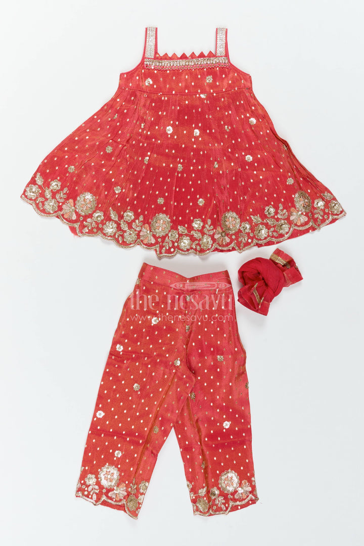 The Nesavu Girls Co-Ord Sets Girls Ethnic Pant Set for Birthday Functions and Festive Occasions Nesavu Nesavu Girls Ethnic Viscose Pant Set For Birthday Functions Festive Occasions And Cultural Celebrations