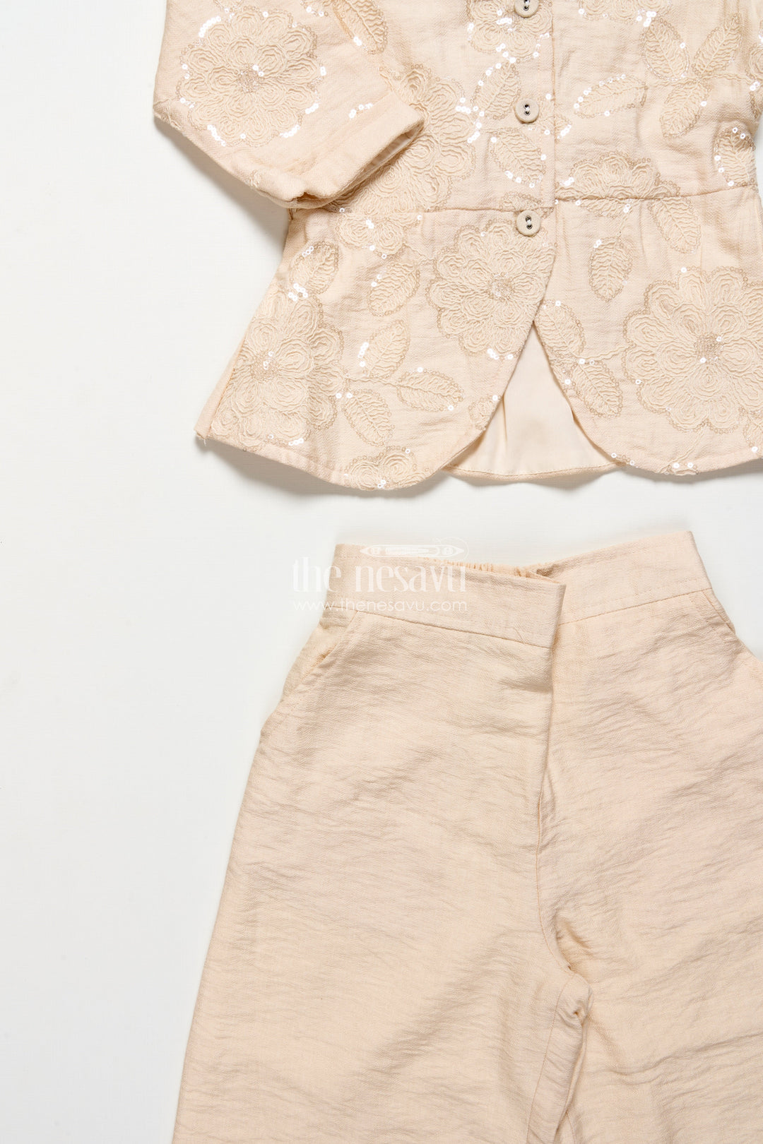 The Nesavu Girls Casual Set Girls Ethnic Pant Suit for Functions and Birthday Celebrations Nesavu Nesavu girls ethnic pant suit festive functions stylish birthday dressing