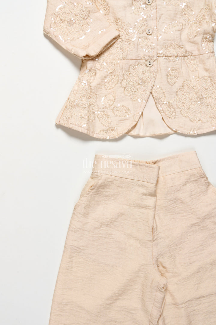 The Nesavu Girls Casual Set Girls Ethnic Pant Suit for Functions and Birthday Celebrations Nesavu Nesavu girls ethnic pant suit festive functions stylish birthday dressing