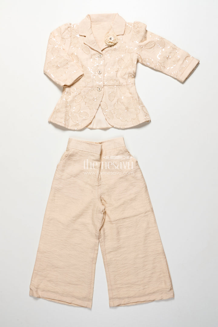 The Nesavu Girls Casual Set Girls Ethnic Pant Suit for Functions and Birthday Celebrations Nesavu Nesavu girls ethnic pant suit festive functions stylish birthday dressing