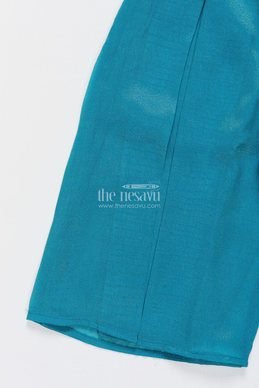 The Nesavu Girls Sharara / Plazo Set Girls Ethnic Sharara Set with Embroidered Top Lightweight Festive Wear In Tissue Silk Nesavu Nesavu girls sharara set thread embroidery festive sleeveless outfit tissue silk