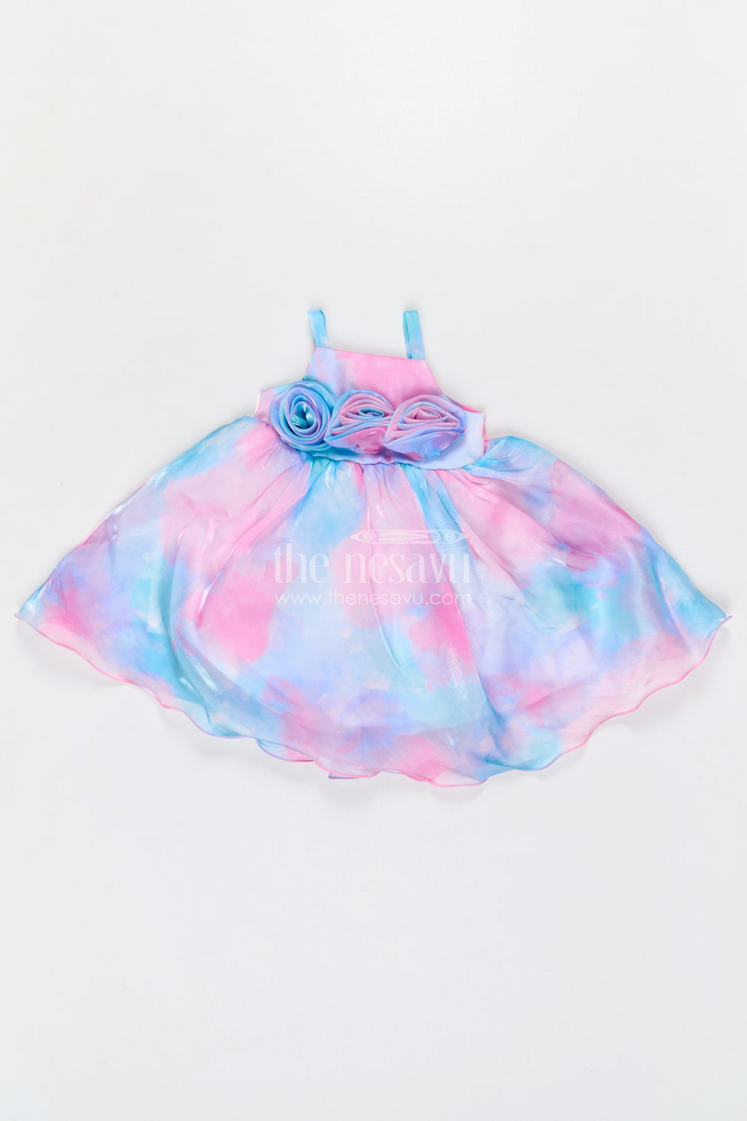 The Nesavu Girls Fancy Frock Girls Fancy Frock for Birthday Party and Photoshoot Nesavu 20 (3Y) / Pink / Organza PF286A-20 Nesavu girls glaze organza fancy frock for birthday party and photoshoot