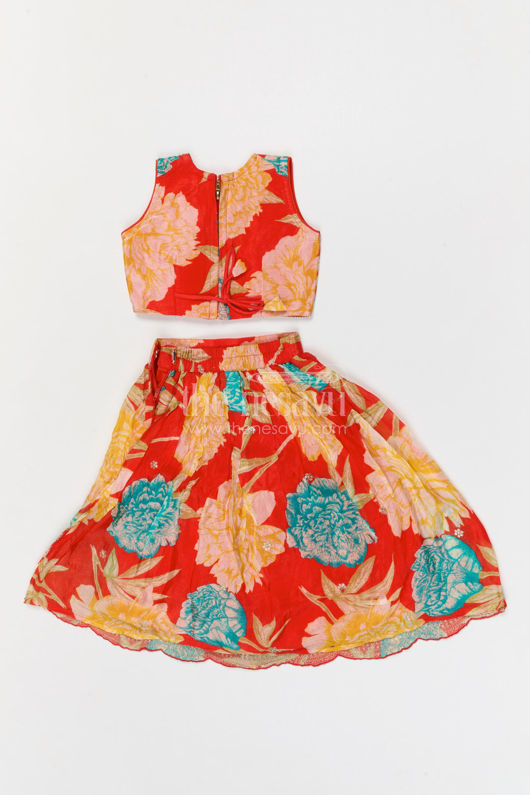 The Nesavu Girls Fancy Lehenga Girls Fancy Lehenga for Weddings and Festive Celebrations Nesavu Nesavu girls georgette fancy lehenga for weddings and celebrations with designer embroidered yoke