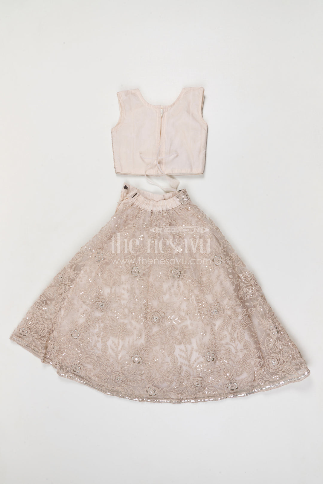 The Nesavu Girls Fancy Lehenga Girls Fancy Lehenga for Weddings and Grand Celebrations Nesavu Nesavu girls soft net embroidered lehenga for weddings grand celebrations and festive occasions