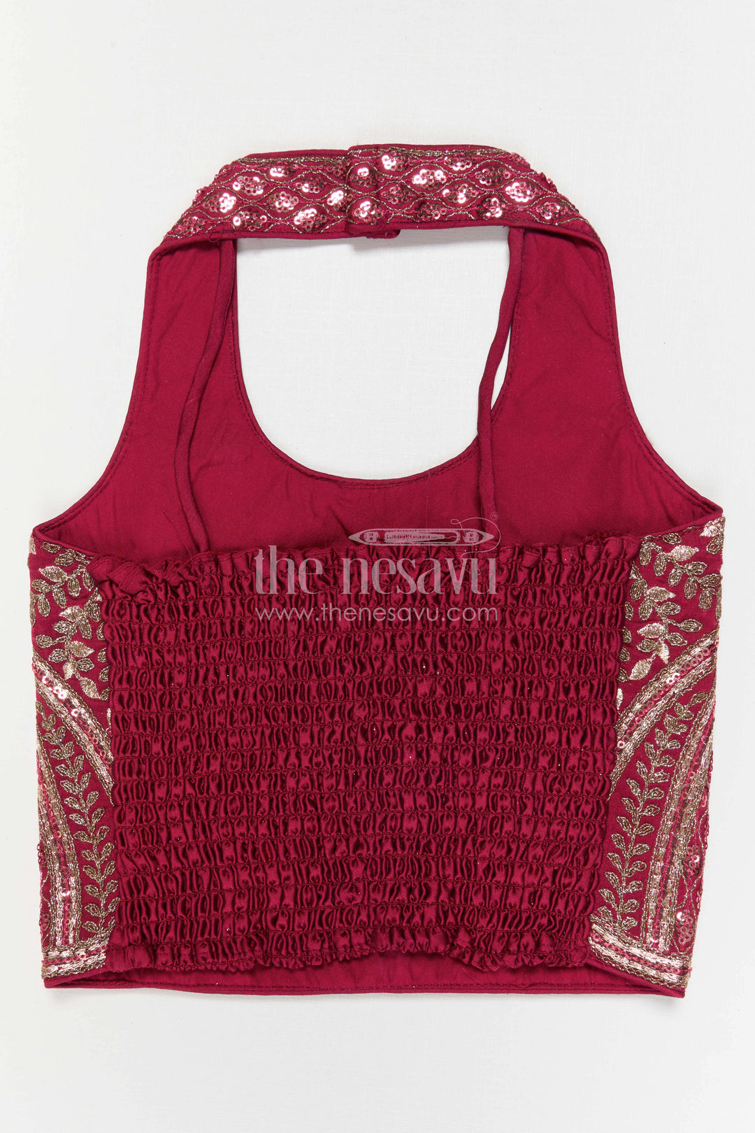 The Nesavu Girls Fancy Lehenga Girls Fancy Lehenga for Weddings and Grand Festive Celebrations Nesavu Nesavu Girls Fancy Lehenga For Weddings And Festive Occasions With Designer Embroidery Yoke Viscose Silk