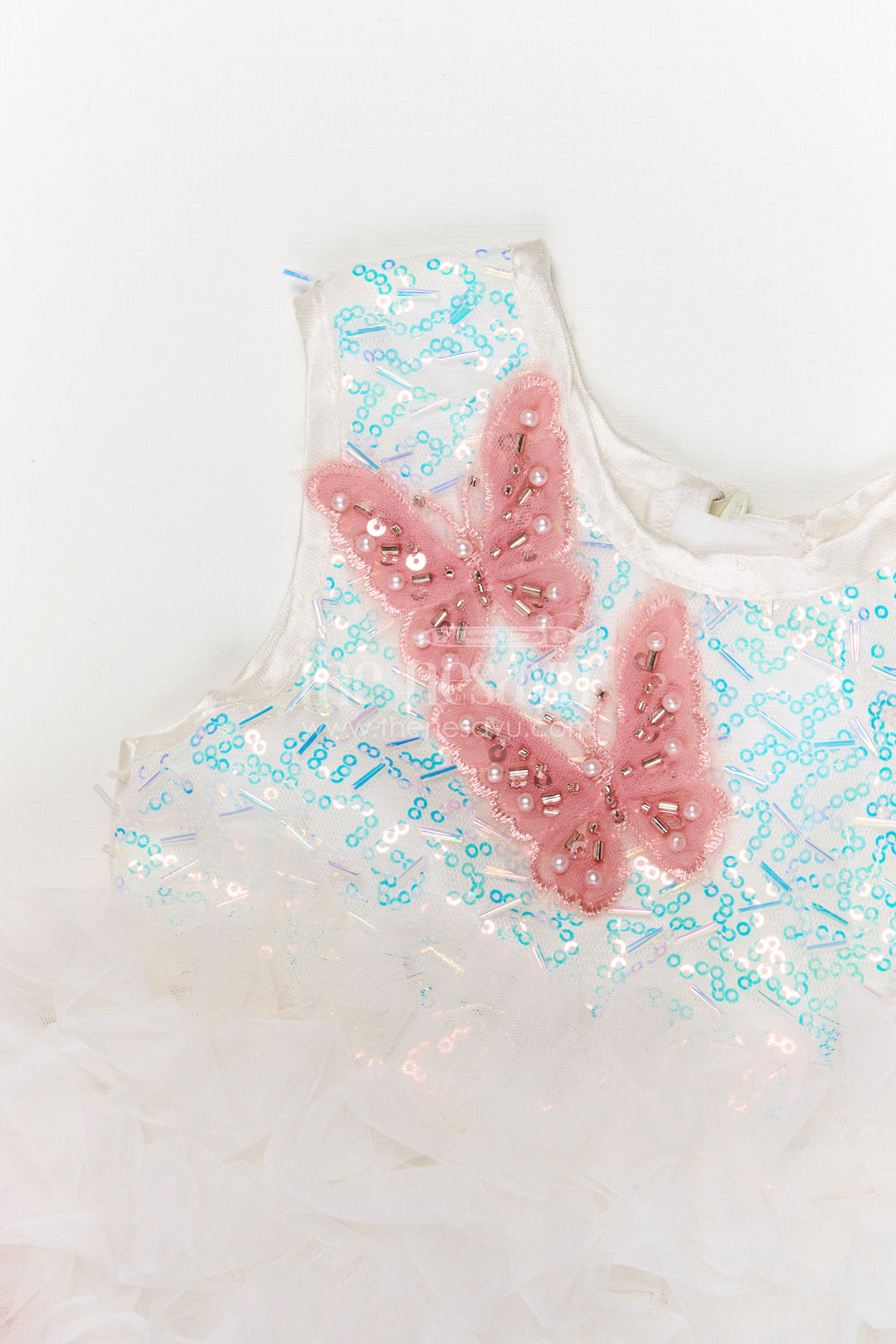 The Nesavu Girls Fancy Party Frock Girls Fancy Party Frock for Birthdays and Special Occasions Nesavu Nesavu girls soft net party frock for birthdays and celebrations with designer embroidered yoke