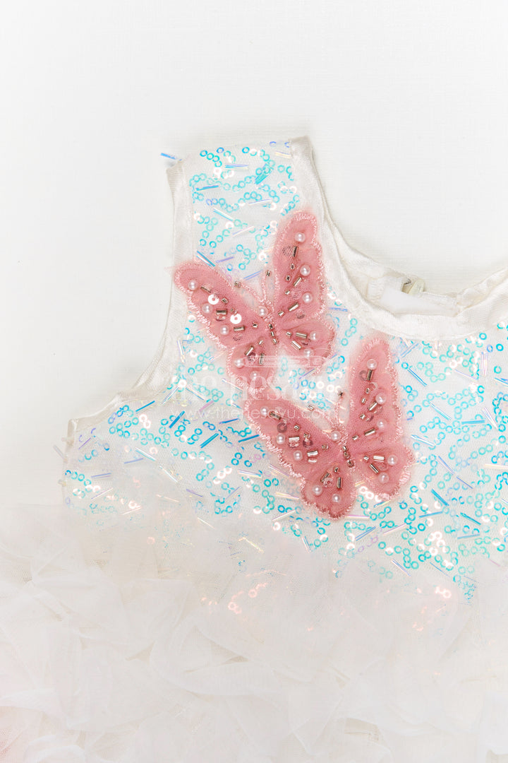 The Nesavu Girls Fancy Party Frock Girls Fancy Party Frock for Birthdays and Special Occasions Nesavu Nesavu girls soft net party frock for birthdays and celebrations with designer embroidered yoke