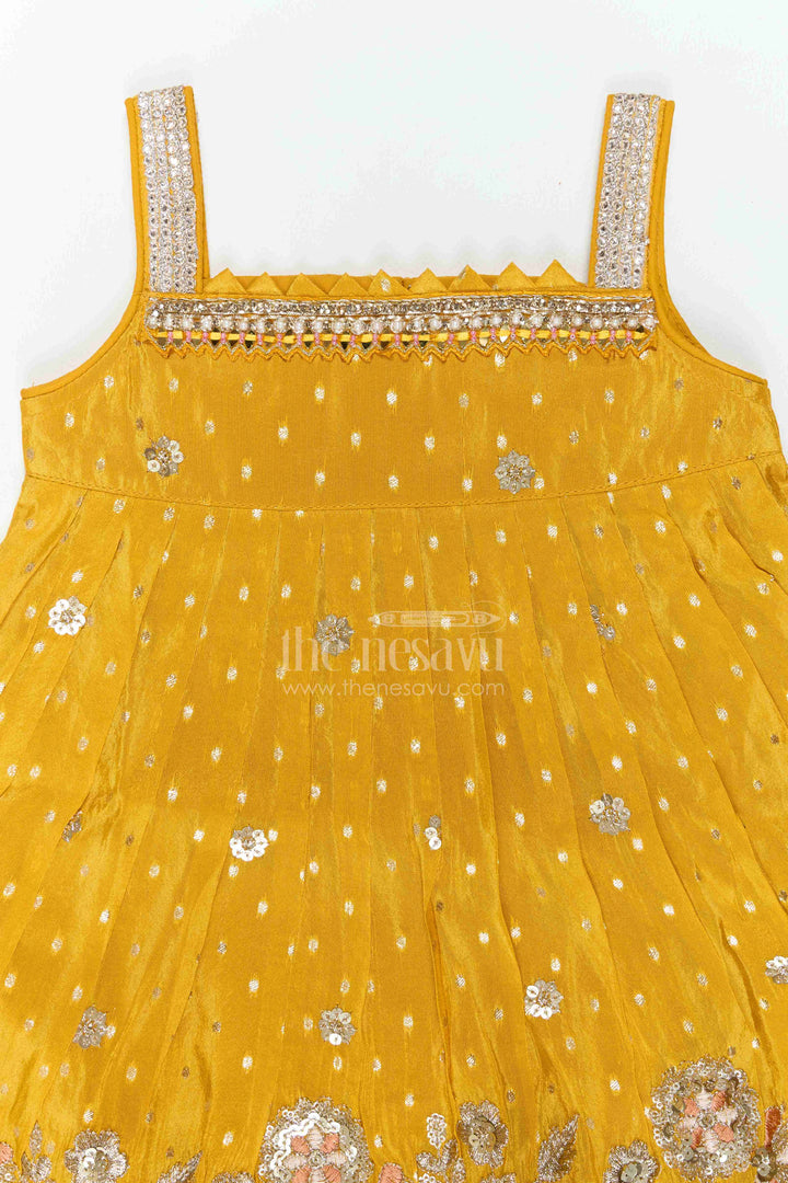 The Nesavu Girls Co-Ord Sets Girls Festive Co Ord Set for Celebrations and Cultural Events Nesavu Nesavu Girls Viscose Co Ord Set For Festive Celebrations Cultural Events Birthdays And Family Functions