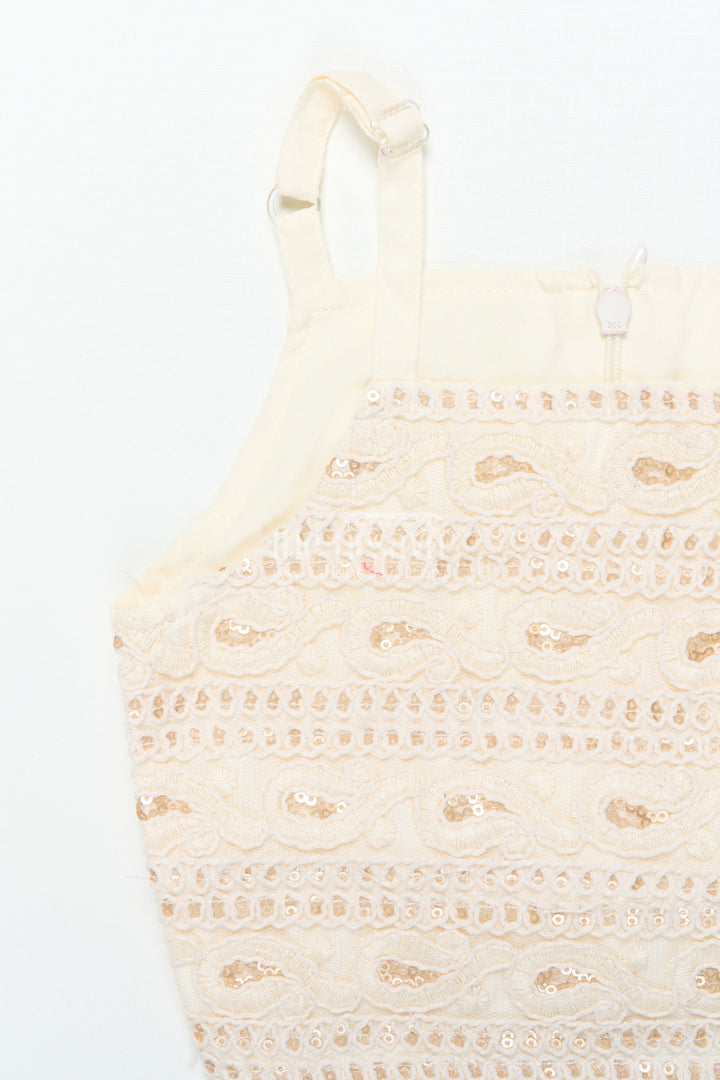 The Nesavu Girls Co-Ord Sets Girls Festive Co-Ord Set with Thread Embroidery for Cultural Occasions Nesavu Nesavu girls co-ord set thread embroidery rayon cotton festive cultural gatherings