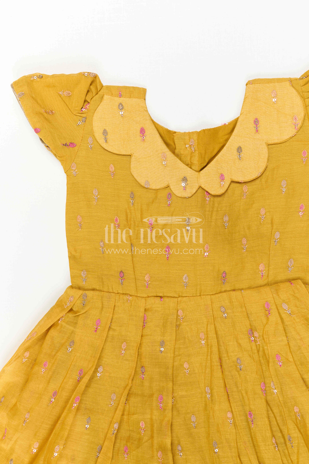 The Nesavu Girls Casual Gown Girls Festive Cotton Dress for Traditional Outings and Celebrations Nesavu Nesavu Girls Festive Cotton Dress For Traditional Celebrations And Special Family Occasions