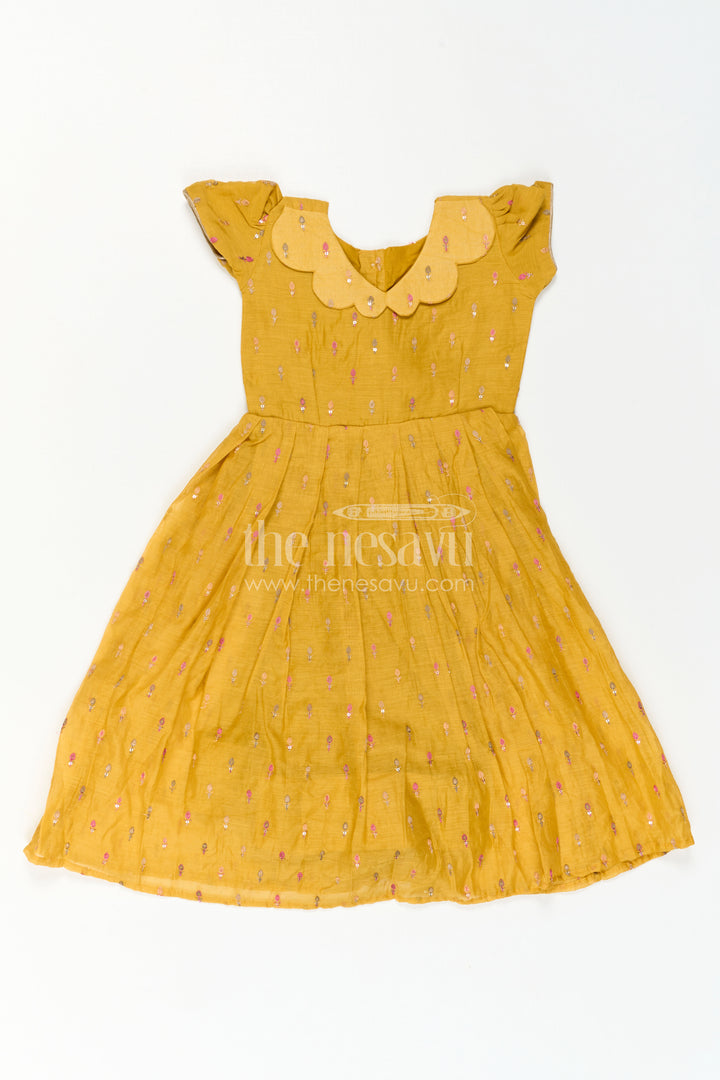The Nesavu Girls Casual Gown Girls Festive Cotton Dress for Traditional Outings and Celebrations Nesavu Nesavu Girls Festive Cotton Dress For Traditional Celebrations And Special Family Occasions