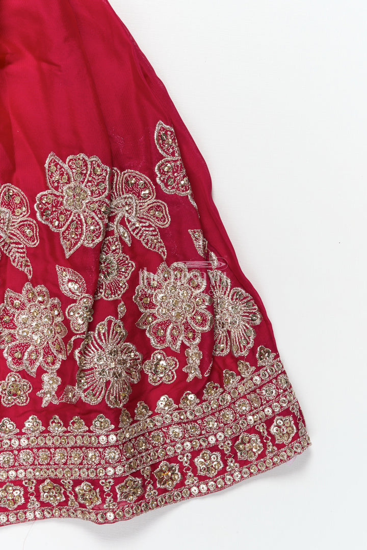 The Nesavu Girls Lehenga Choli Girls Festive Lehenga Choli Set with Traditional Embroidered Blouse Nesavu Nesavu girls georgette lehenga choli festive occasions