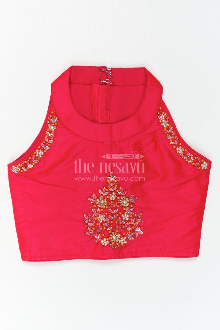 The Nesavu Girls Lehenga Choli Girls Festive Lehenga Outfit for Family Functions and Photoshoots Nesavu Nesavu Girls Festive Lehenga Outfit For Weddings Family Celebrations And Ethnic Photoshoots