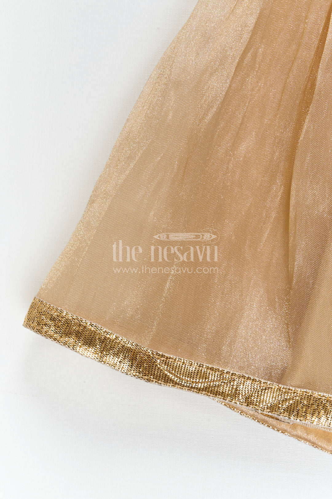The Nesavu Girls Lehenga Choli Girls Festive Lehenga Outfit for Weddings and Traditional Celebrations Nesavu Nesavu Girls Festive Lehenga Outfit With Embroidered Yoke For Weddings And Family Celebrations