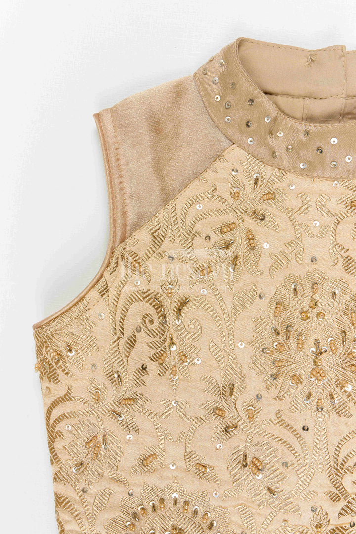 The Nesavu Girls Lehenga Choli Girls Festive Lehenga Outfit for Weddings and Traditional Celebrations Nesavu Nesavu Girls Festive Lehenga Outfit With Embroidered Yoke For Weddings And Family Celebrations