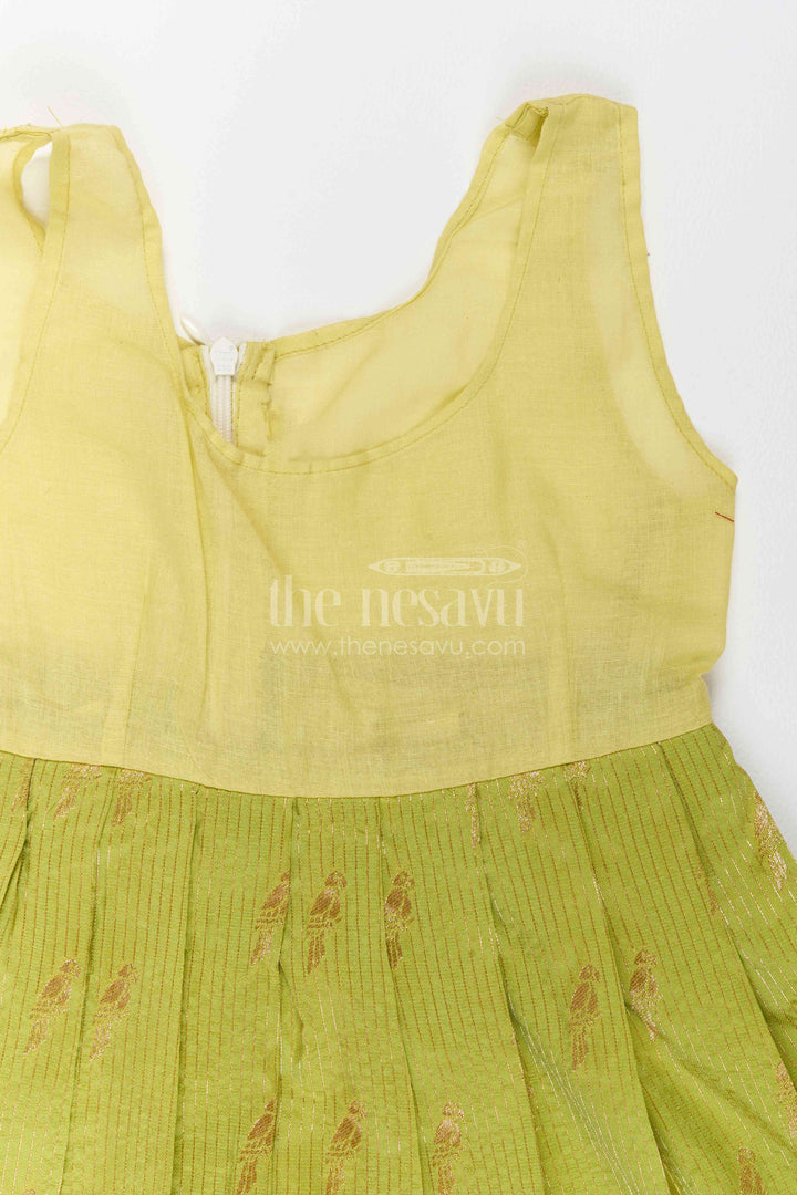 The Nesavu Pattu Pavadai Girls Festive Pavadai Set for Cultural Ceremonies and Family Celebrations Nesavu Nesavu Girls Festive Pavadai Set For Cultural Ceremonies Weddings Temple Events And Family Celebrations