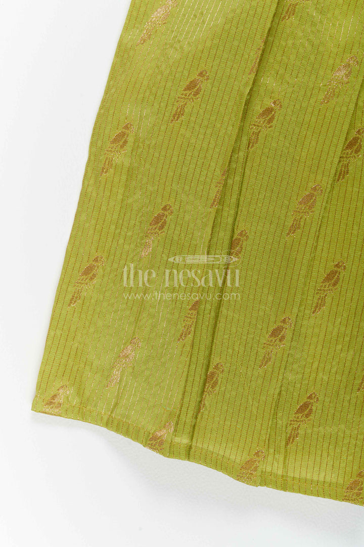 The Nesavu Pattu Pavadai Girls Festive Pavadai Set for Cultural Ceremonies and Family Celebrations Nesavu Nesavu Girls Festive Pavadai Set For Cultural Ceremonies Weddings Temple Events And Family Celebrations