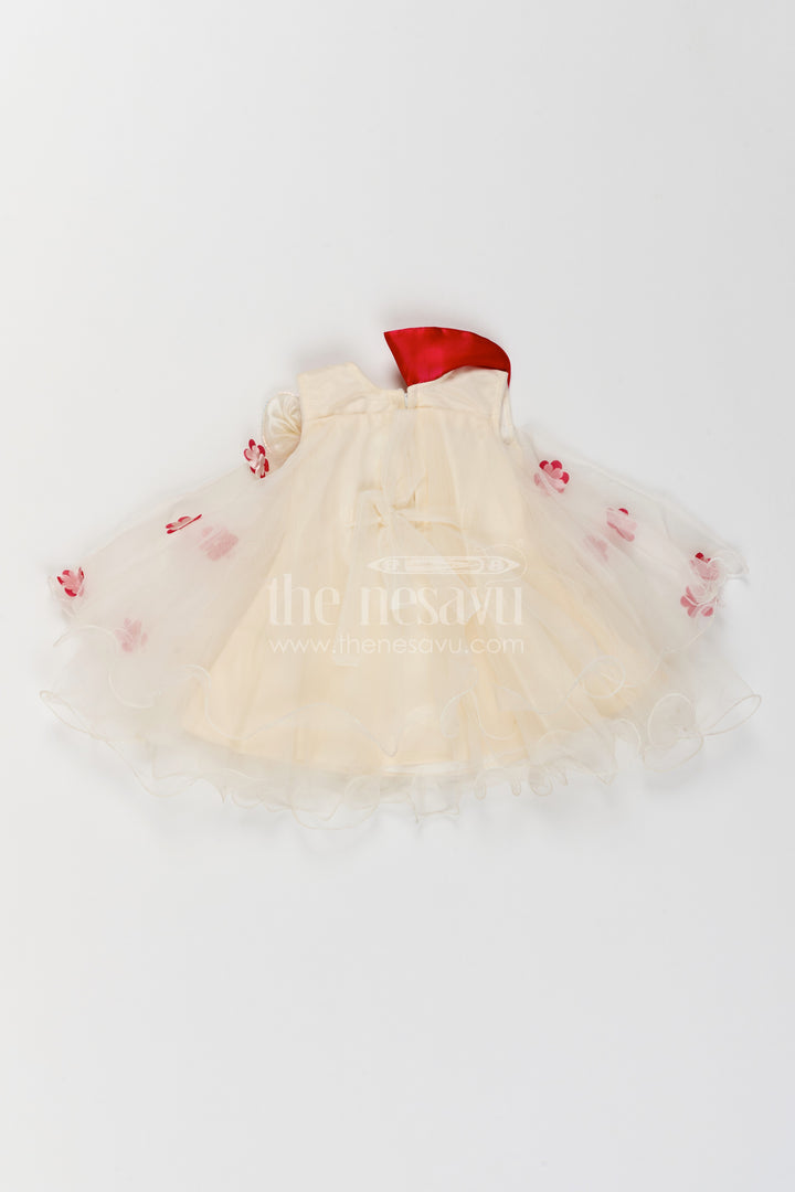 The Nesavu Girls Fancy Party Frock Girls Floral Applique Frock for Birthdays and Garden Party Celebrations Nesavu Nesavu Girls Floral Applique Net Frock For Birthdays Garden Parties Milestone Celebrations And Photoshoots
