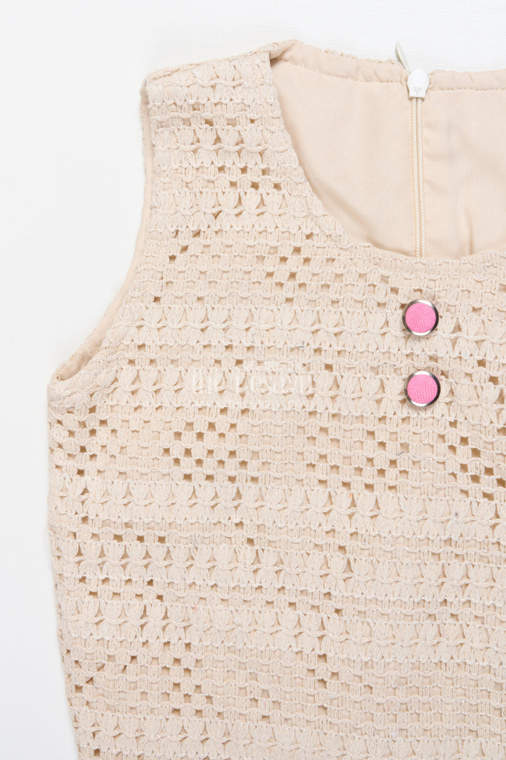 The Nesavu Girls Co-Ord Sets Girls Floral Embroidered Co-Ord Set with Lapel Jacket for Ethnic Day and Functions Nesavu Nesavu girls co-ord set floral embroidery lapel jacket ethnic outfit school weddings