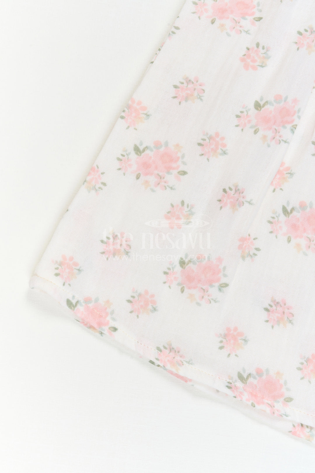 The Nesavu Girls Cotton Frock Girls Floral Frock for Summer Holidays and Family Outings Nesavu Nesavu Girls Floral Muslin Cotton Frock For Summer Holidays And Casual Outings