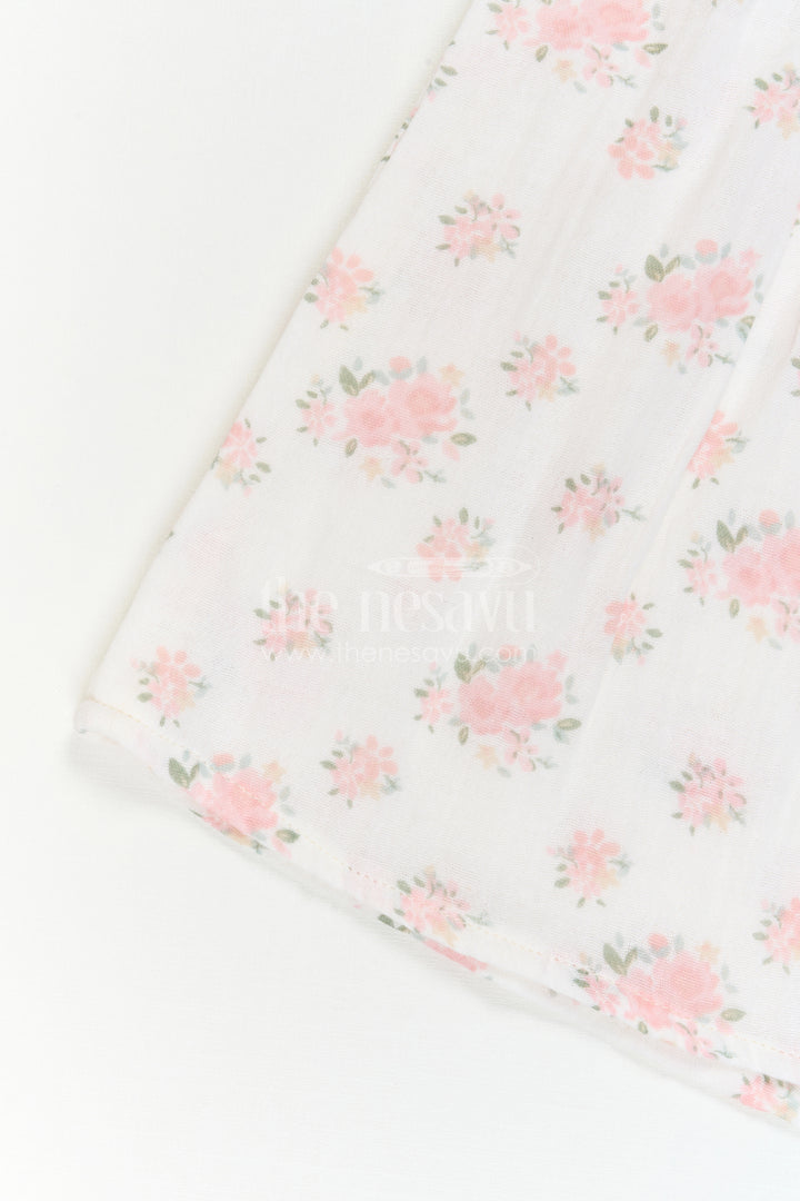 The Nesavu Girls Cotton Frock Girls Floral Frock for Summer Holidays and Family Outings Nesavu Nesavu Girls Floral Muslin Cotton Frock For Summer Holidays And Casual Outings
